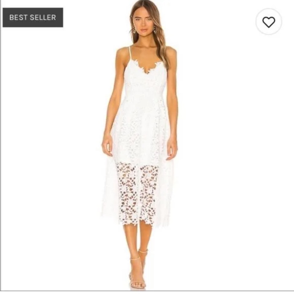 ASTR the Label Lace A Line Midi Dress